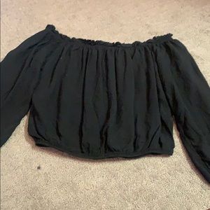 Black off the shoulder brandy Melville top